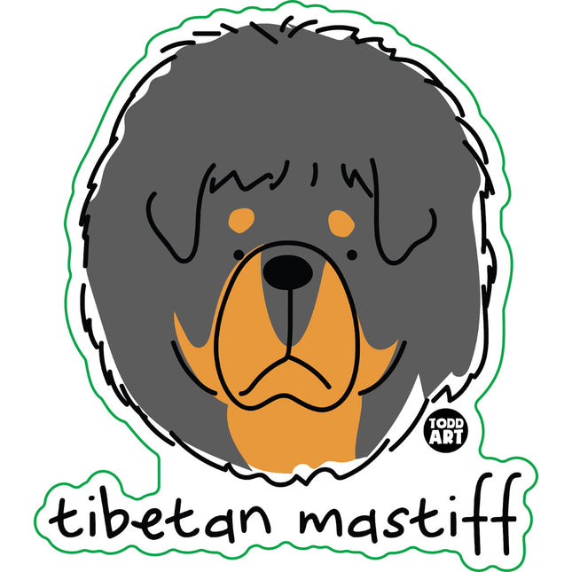 Dog Breeds Tibetan Mastiff Vinyl Sticker