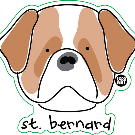 Dog Breeds St. Bernard Vinyl Sticker