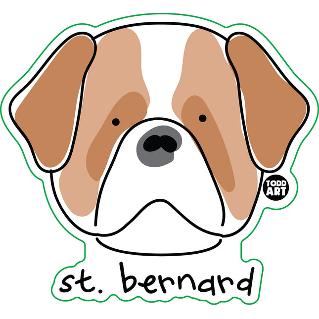Dog Breeds St. Bernard Vinyl Sticker