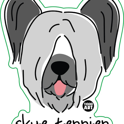 Dog Breeds Skye Terrier Vinyl Sticker