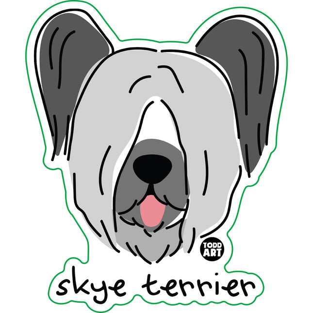 Dog Breeds Skye Terrier Vinyl Sticker
