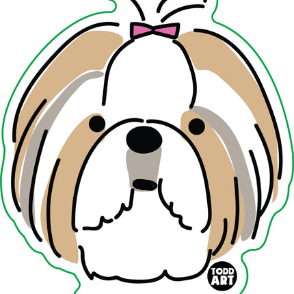 Dog Breeds Shih Tzu Vinyl Sticker