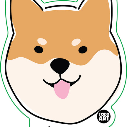 Dog Breeds Shiba Inu Vinyl Sticker