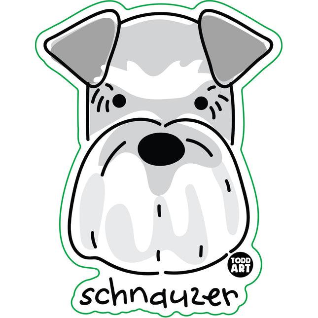 Dog Breeds Schnauzer Vinyl Sticker