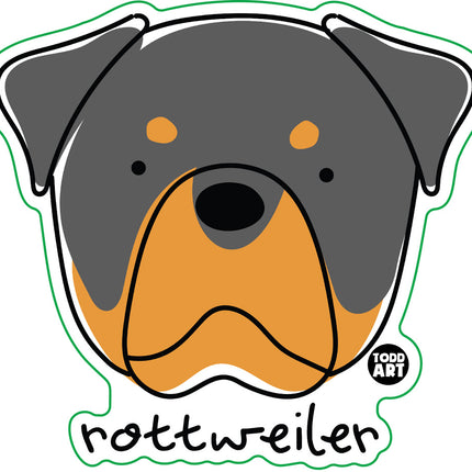 Dog Breeds Rottweiler Vinyl Sticker