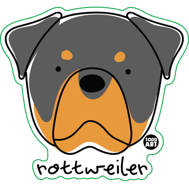 Dog Breeds Rottweiler Vinyl Sticker