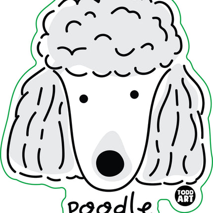 Dog Breeds Poodle Vinyl Sticker