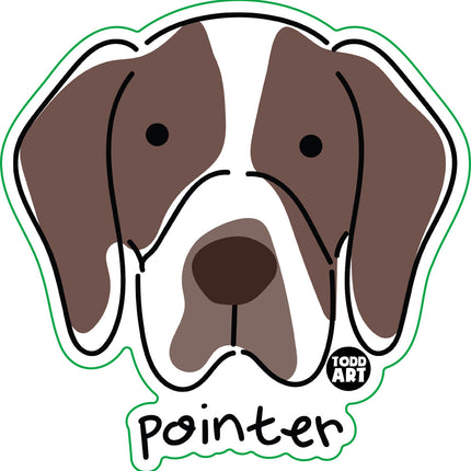 Dog Breeds Pointer Vinyl Sticker