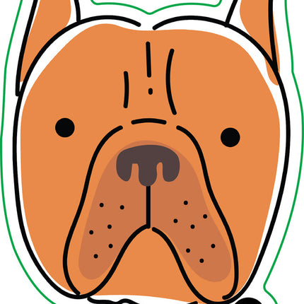 Dog Breeds Pitbull Vinyl Sticker