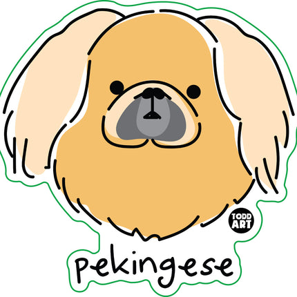 Dog Breeds Pekingese Vinyl Sticker