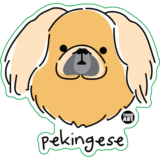 Dog Breeds Pekingese Vinyl Sticker