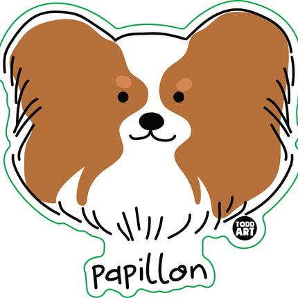 Dog Breeds Papillon Vinyl Sticker