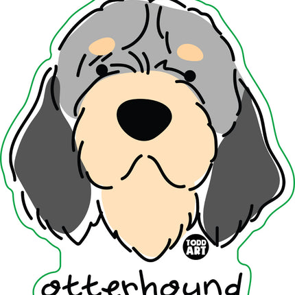 Dog Breeds Otterhound Vinyl Sticker