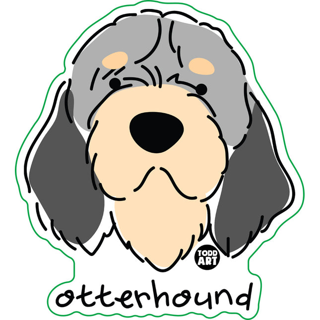 Dog Breeds Otterhound Vinyl Sticker