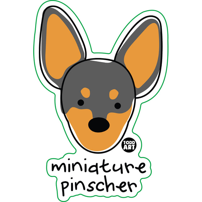 Dog Breeds Miniature Pinscher Vinyl Sticker