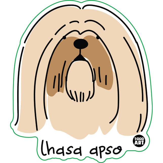 Dog Breeds Lhasa Apso Vinyl Sticker