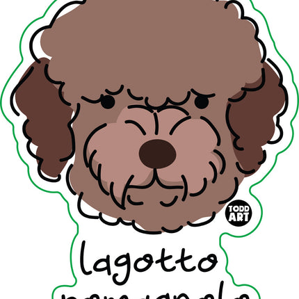 Dog Breeds Lagotto Romagnolo  Vinyl Sticker