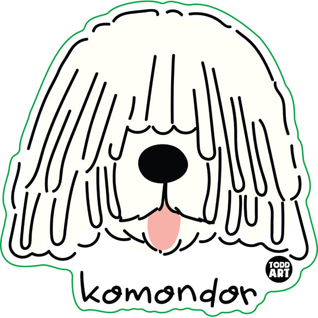Dog Breeds Komondor Vinyl Sticker