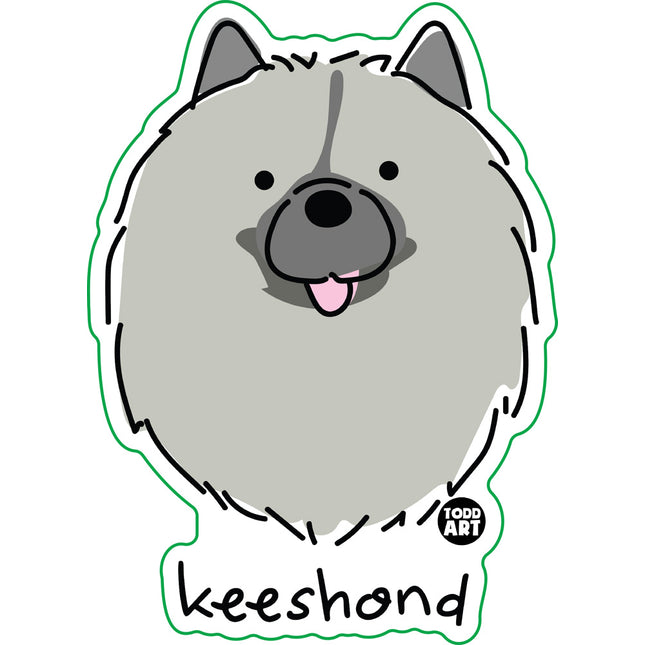 Dog Breeds Keeshond Vinyl Sticker