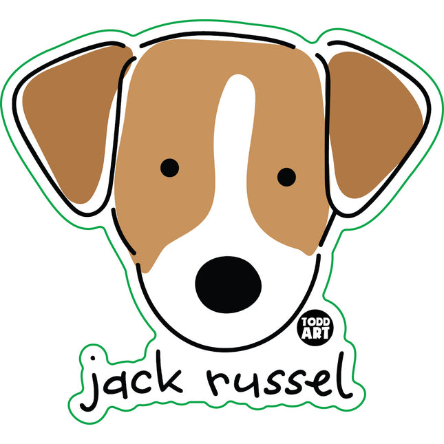 Dog Breeds Jack Russel Vinyl Sticker