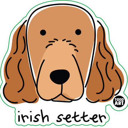 Dog Breeds Irish Setter Vinyl Sticker