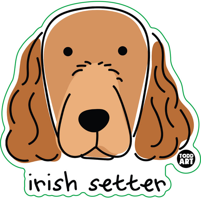 Dog Breeds Irish Setter Vinyl Sticker