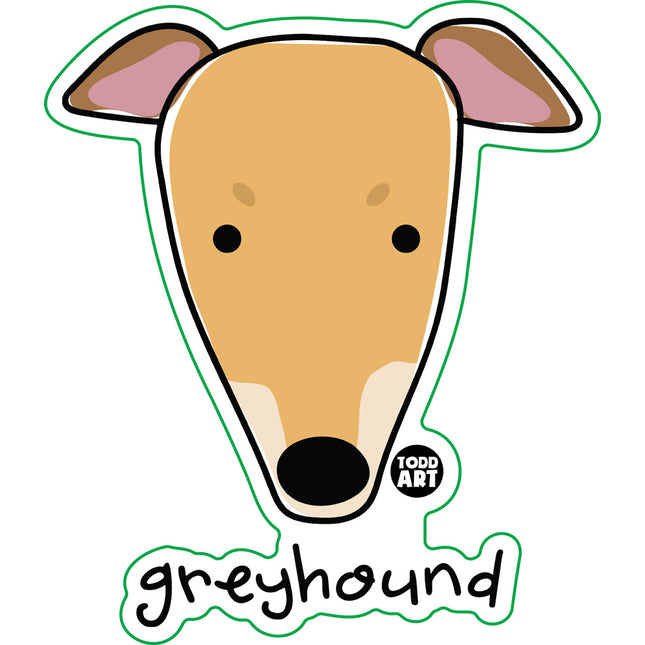 Dog Breeds Greyhound Vinyl Sticker