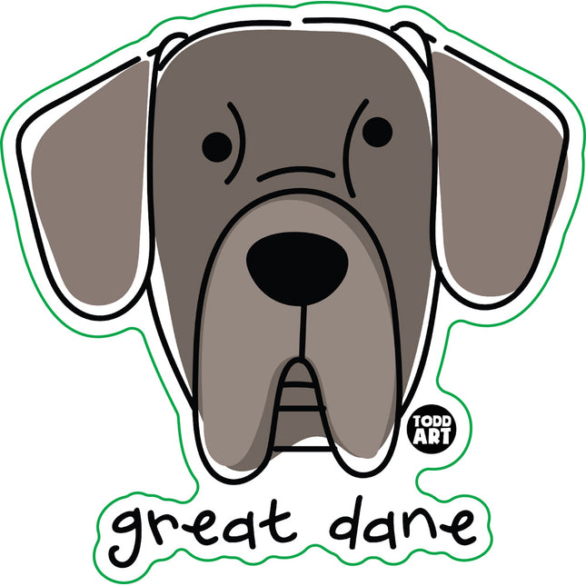 Dog Breeds Great Dane Vinyl Sticker