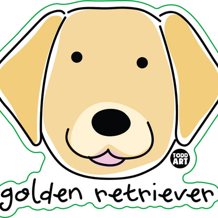 Dog Breeds Golden Retriever Vinyl Sticker