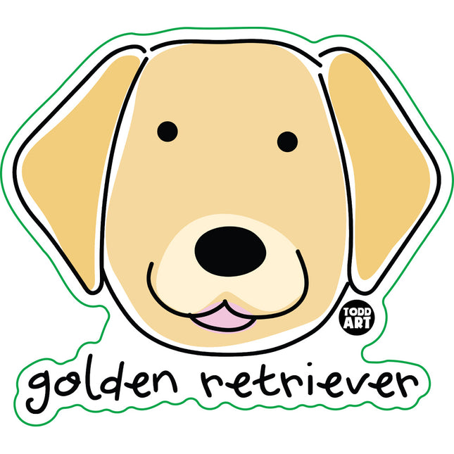 Dog Breeds Golden Retriever Vinyl Sticker