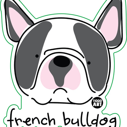 Dog Breeds French Bulldog Vinyl Sticker