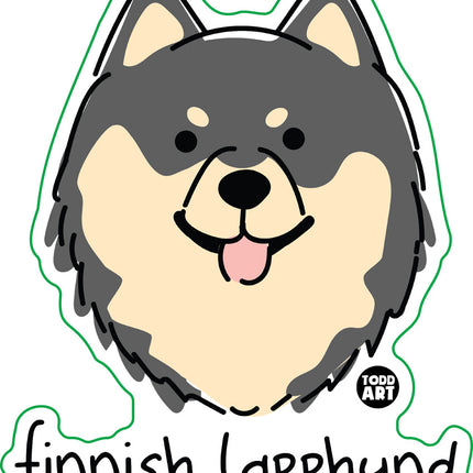 Dog Breeds Finnish Lapphund Vinyl Sticker