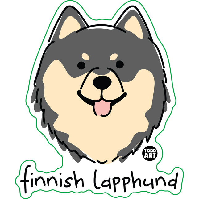 Dog Breeds Finnish Lapphund Vinyl Sticker