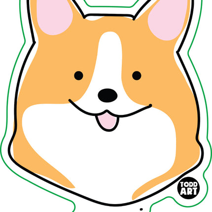 Dog Breeds Corgi Vinyl Sticker