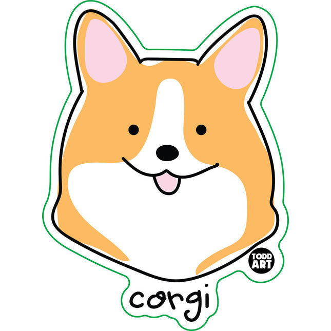 Dog Breeds Corgi Vinyl Sticker