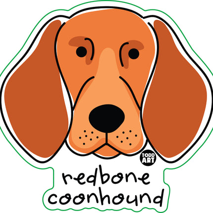 Dog Breeds Coonhound Vinyl Sticker