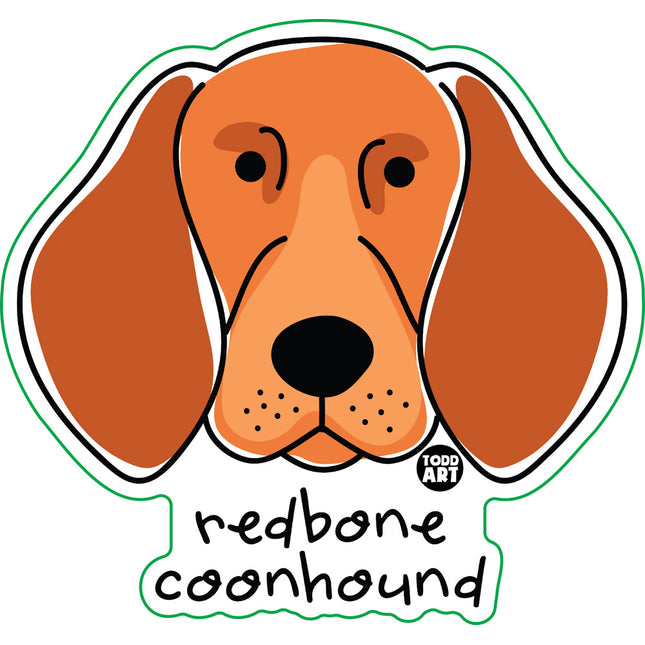 Dog Breeds Coonhound Vinyl Sticker