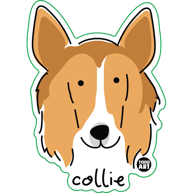 Dog Breeds Collie Vinyl Sticker