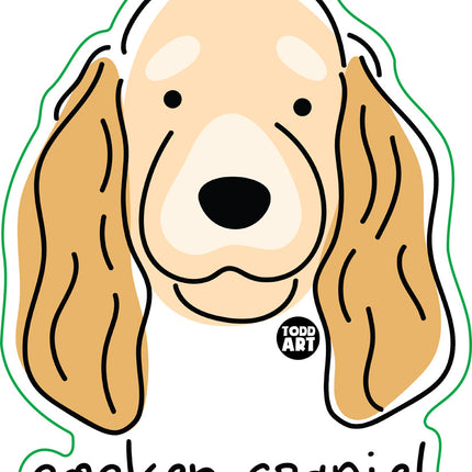 Dog Breeds Cocker Spaniel Vinyl Sticker