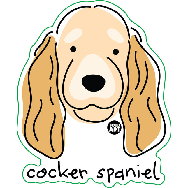 Dog Breeds Cocker Spaniel Vinyl Sticker
