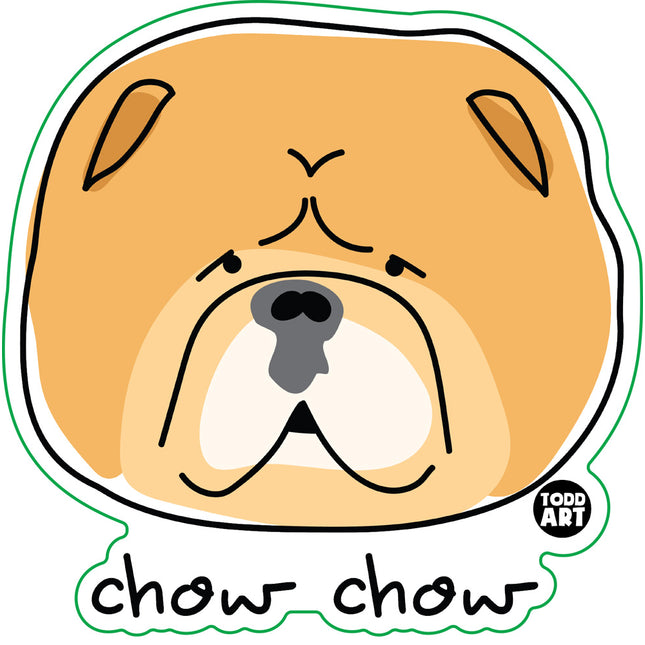 Dog Breeds Chow Chow Vinyl Sticker