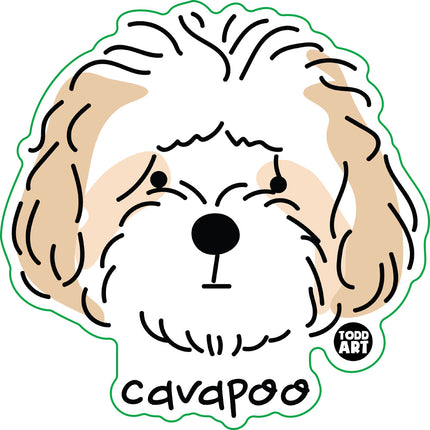 Dog Breeds Cavapoo Vinyl Sticker