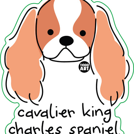 Dog Breeds Cavalier King Charles Vinyl Sticker