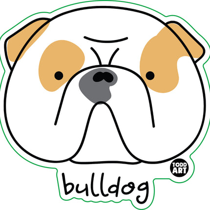 Dog Breeds Bulldog Vinyl Sticker