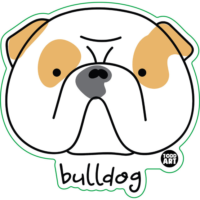 Dog Breeds Bulldog Vinyl Sticker