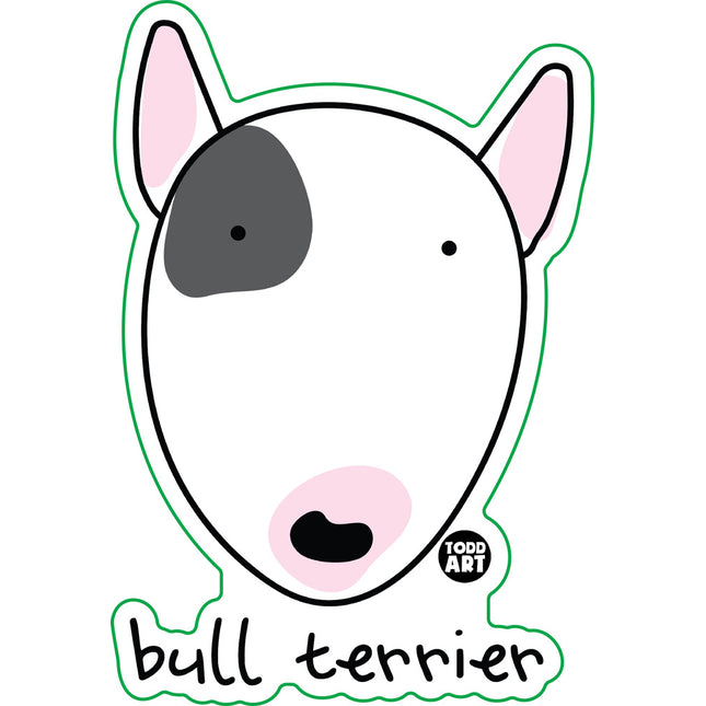Dog Breeds Bull Terrier Vinyl Sticker