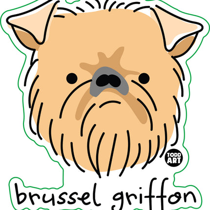 Dog Breeds Brussel Griffon Vinyl Sticker