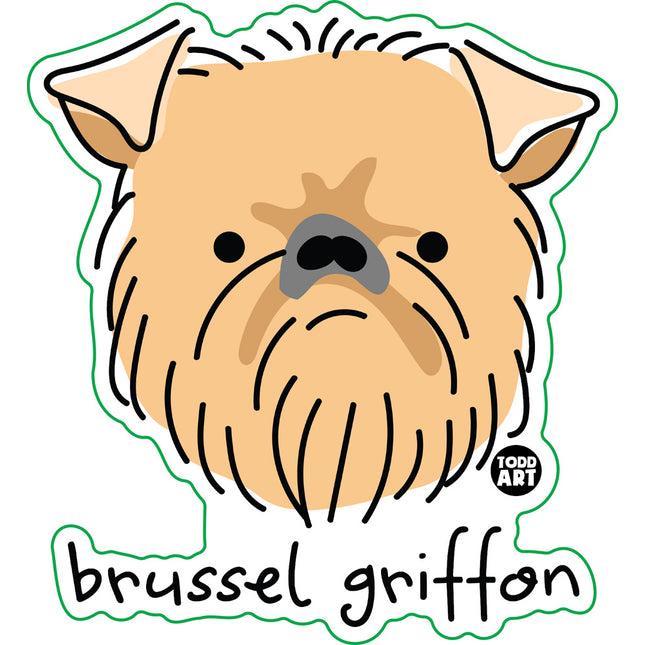 Dog Breeds Brussel Griffon Vinyl Sticker