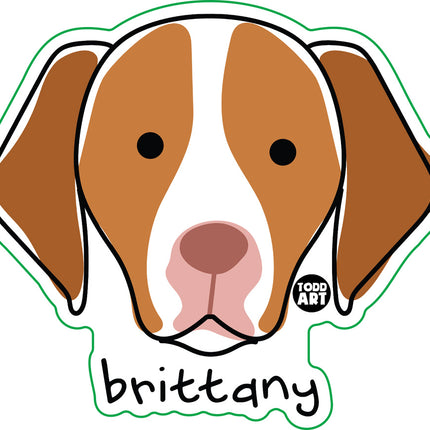 Dog Breeds Brittany Vinyl Sticker