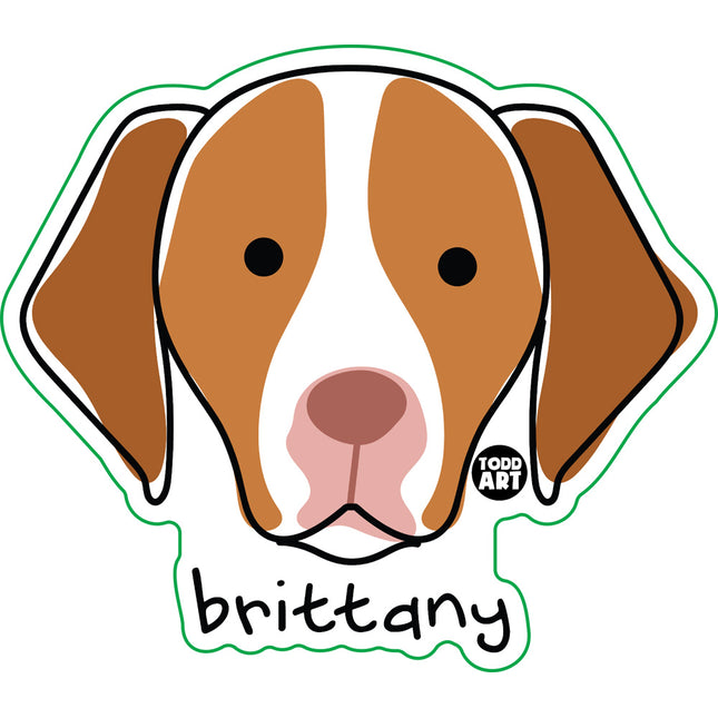 Dog Breeds Brittany Vinyl Sticker